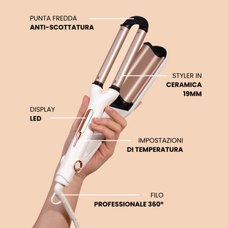 Nala Waver - Triple iron plate for professional waves